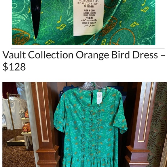 DISNEY THE DRESS SHOP ORANGE BIRD DRESS RETRO DAPPER DAY - Picture 4 of 9